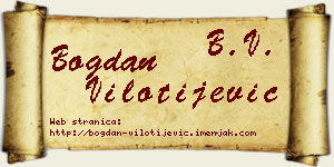 Bogdan Vilotijević vizit kartica